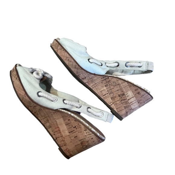 Sperry Top Slider Cork Wedged Slingback Shoes Sandals NWOT - Picture 5 of 15